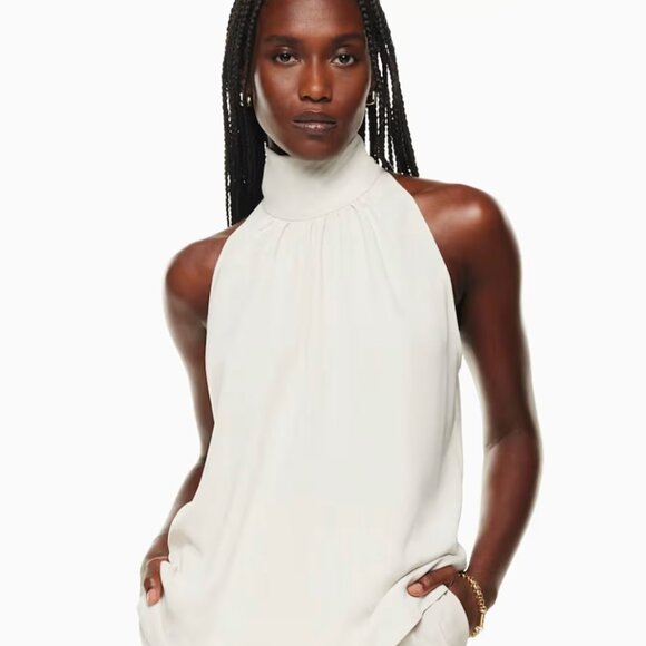 BNWT Aritzia Babaton Vitae Blouse APRICOT Small - Picture 2 of 6